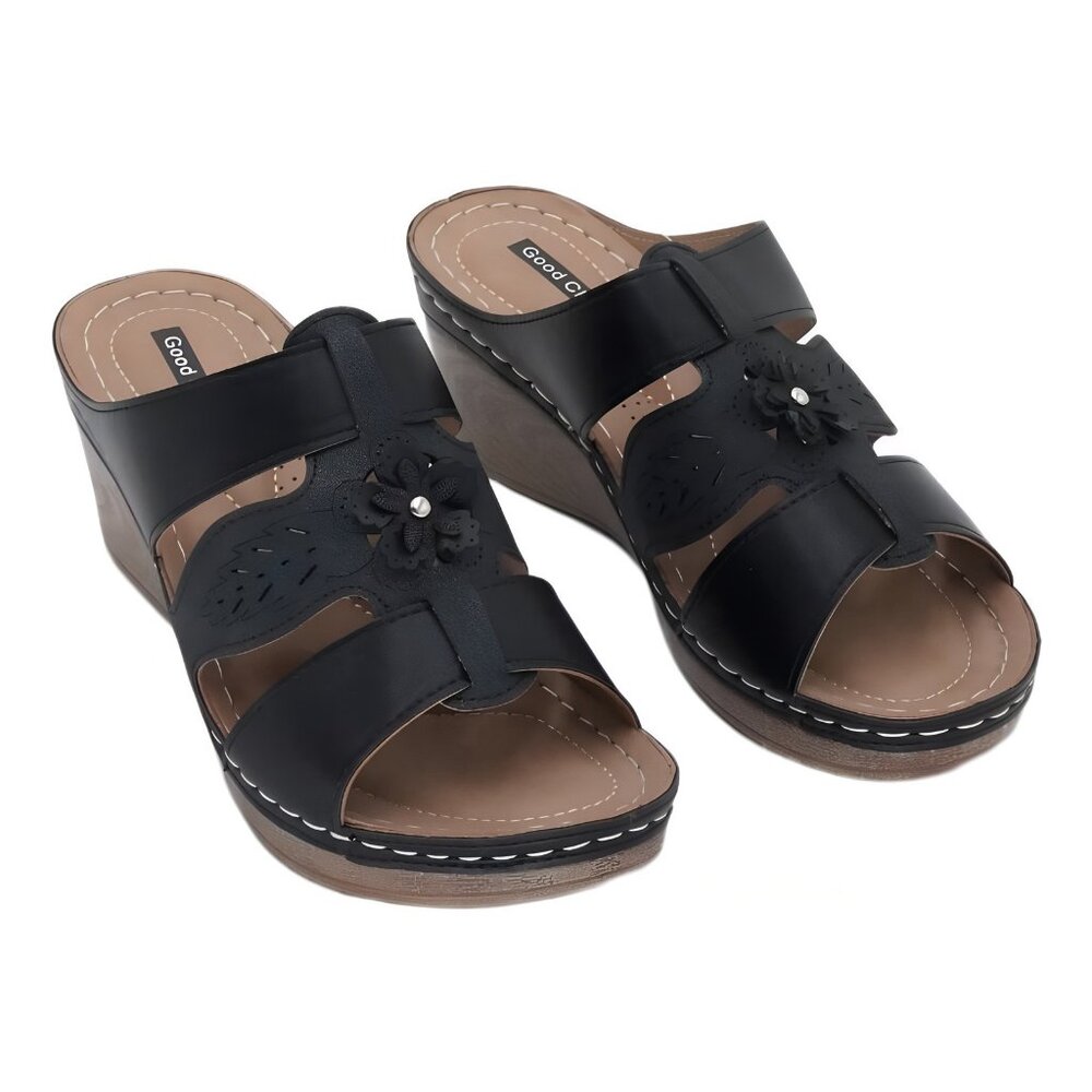 Gabbie Women's Rosette Flower Comfort Sandals 7M - Picture 4 of 6